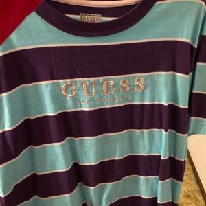 GUESS, purple and blue shirt